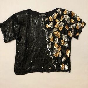 Vintage sequin top